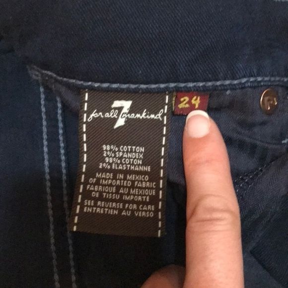 7 FOR ALL MANKIND Roxanne Dark Wash Skinny Jeans - Picture 4 of 7